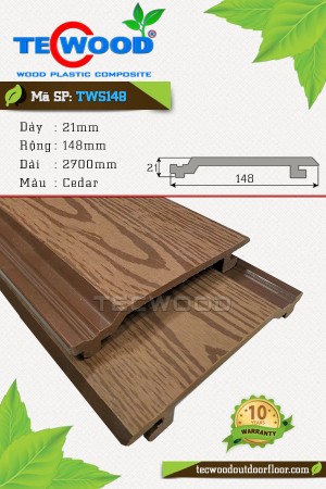  Tấm ốp gỗ nhựa TWS148 Cedar 