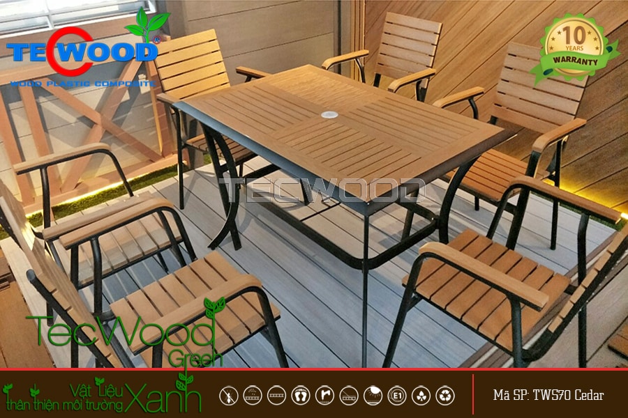 Mẫu bàn gỗ nhựa cho quán coffee