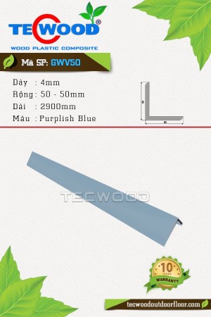  Thanh nẹp gỗ nhựa GWV50 Purplish Blue 