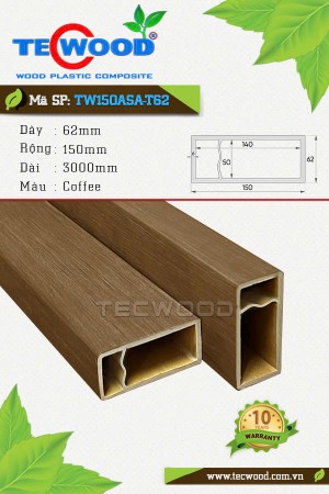  Thanh lam gỗ nhựa TW150ASA-T62 màu Coffee 
