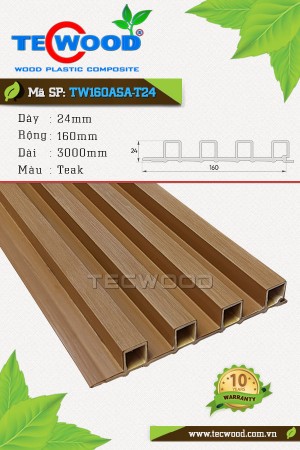  Tấm ốp gỗ nhựa ASA TW160ASA-T24 màu Teak 