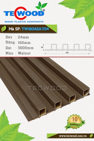  Tấm ốp gỗ nhựa ASA TW160ASA-T24 màu Walnut 