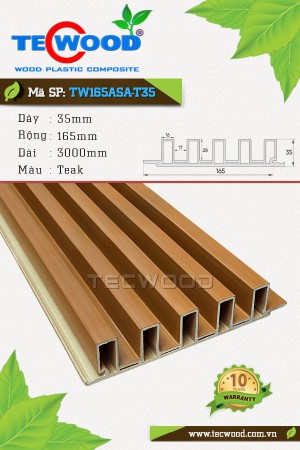  Tấm ốp gỗ nhựa ASA TW165ASA-T35 màu Teak 