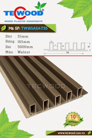  Tấm ốp gỗ nhựa ASA TW165ASA-T35 màu Walnut 