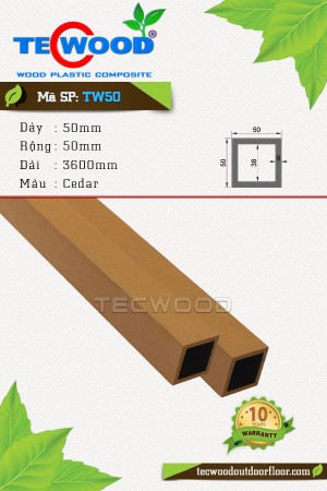 Thanh lam gỗ nhựa TW50 Cedar