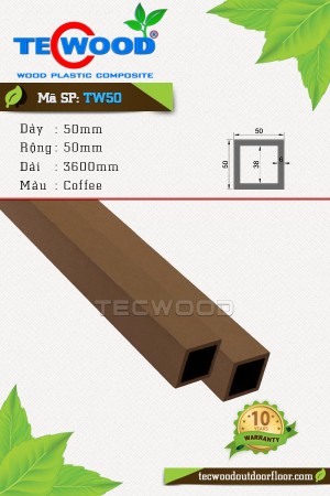 Thanh gỗ nhựa TecWood TW50 Coffee
