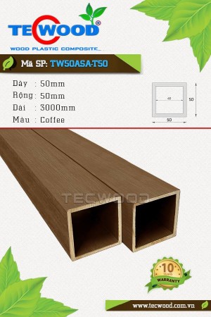  Trụ cột gỗ nhựa ASA TW50ASA-T50 màu Coffee 