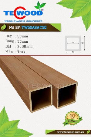  Trụ cột gỗ nhựa ASA TW50ASA-T50 màu Teak 