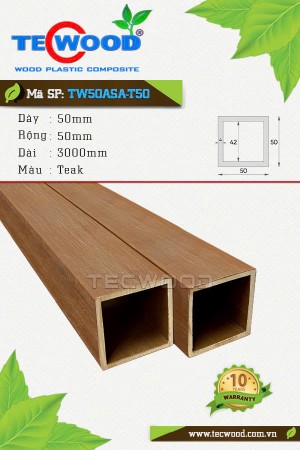  Thanh lam gỗ nhựa TW50ASA-T50 màu Teak 