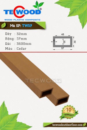 Thanh lam gỗ nhựa TW57 Cedar