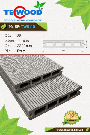  Sàn gỗ nhựa TecWood TWD140 màu Grey 