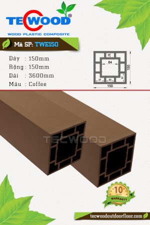 Trụ cột gỗ nhựa TecWood TWE150-Coffee