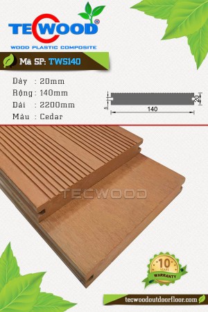Sàn gỗ ngoài trời TWS140 - Công nghệ Nhật Bản - TecWood