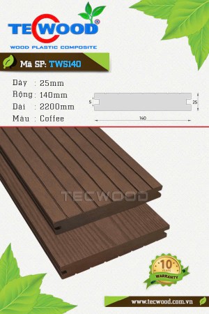 Sàn gỗ ngoài trời TecWood TWS140 Coffee