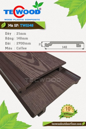  Tấm ốp gỗ nhựa TWS148 - Coffee 