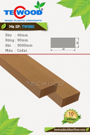 Thanh lam gỗ nhựa TWS90 Cedar