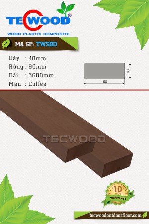 Thanh lam gỗ nhựa TWS90 Coffee