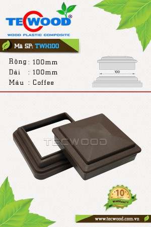  Nắp chụp đầu và chân trụ cột TWH100 - Coffee 