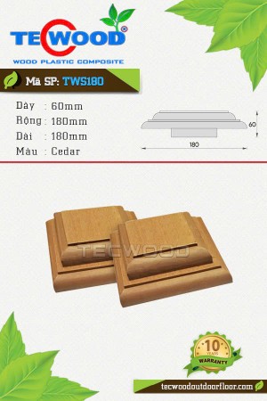 Nắp chụp đầu trụ cột gỗ nhựa TWS180 - Cedar