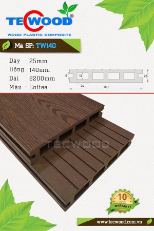 Sàn gỗ ngoài trời TecWood TW140-Coffee