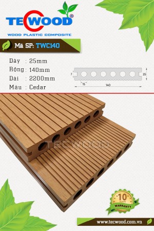 Sàn gỗ ngoài trời TecWood TWC140-Cedar