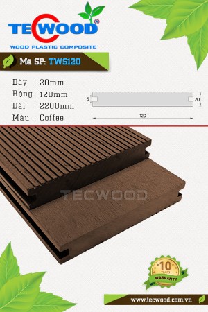  Sàn gỗ nhựa ngoài trời TWS120 Coffee 