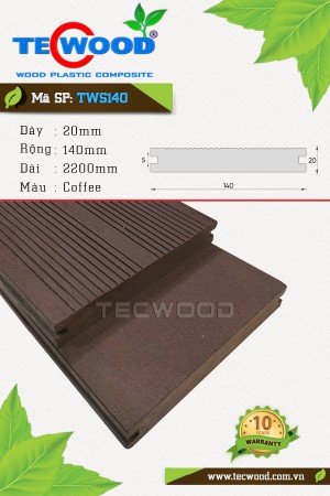 Sàn gỗ nhựa TecWood TWS140-Coffee