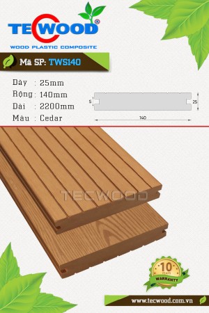  Sàn gỗ ngoài trời TecWood TWS140 Cedar 