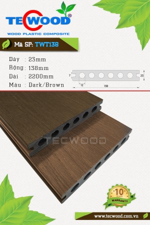 Sàn gỗ nhựa TecWood TWT138 - Dark