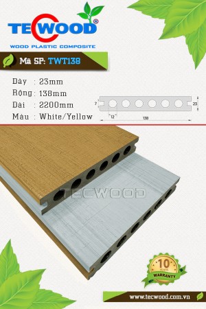 Sàn gỗ nhựa ngoài trời TWT138 - Yellow