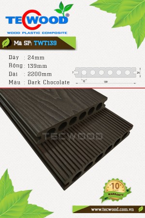  Sàn gỗ TecWood TWT139 - Dark Chocolate 
