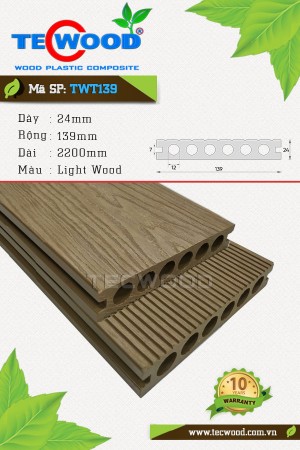  Sàn gỗ nhựa TecWood TWT139 Light Wood 