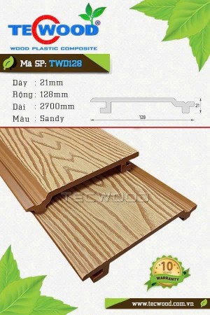 Tấm ốp gỗ nhựa TecWood TWD128 màu Sandy 