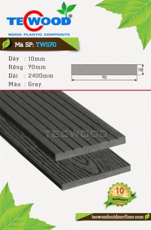 Tấm ốp gỗ nhựa TWS70 - Gray