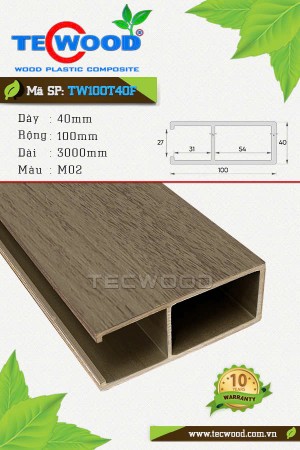  Thanh lam gỗ nhựa ASA TW100T40F màu M02 