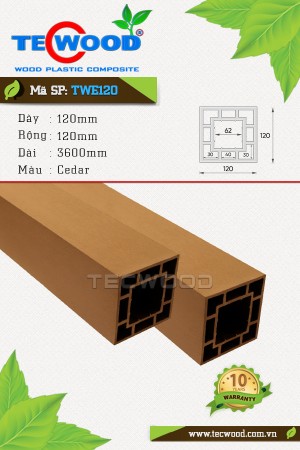 Trụ cột gỗ nhựa TWE120-Cedar