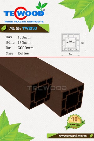 Trụ cột gỗ nhựa TecWood TWE150-Coffee