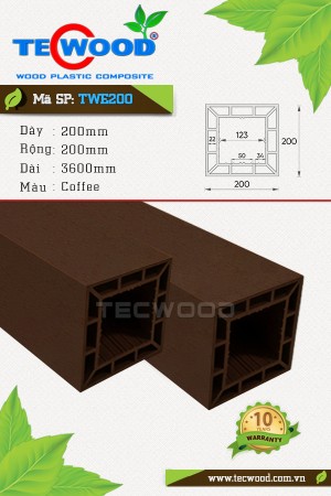 Trụ cột gỗ nhựa TWE200-Coffee
