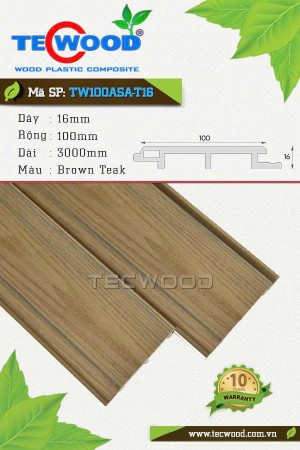 Tấm ốp tường ASA TecWood TW100ASA-T16 Brown Teak