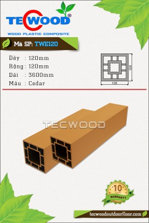 Trụ cột gỗ nhựa TWE120-Cedar