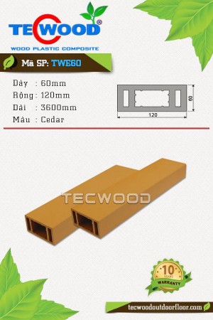 Thanh lam gỗ nhựa TWE60 Cedar