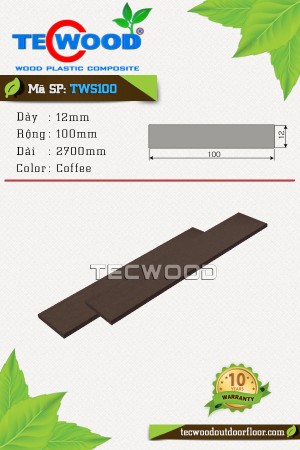 Thanh gỗ nhựa TWS100 Coffee