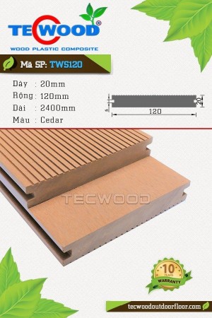  Sàn gỗ nhựa ngoài trời TWS120 Cedar 
