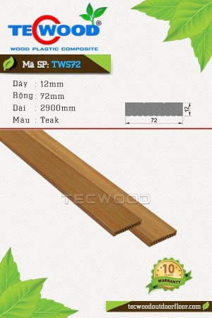 Thanh lam gỗ nhựa TWS72 Teak