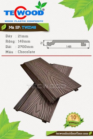 Tấm Ốp Gỗ Nhựa TWZ148 Màu Chocolate