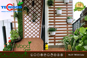 Ý tưởng trang trí ban công chung cư bằng sàn gỗ TecWood