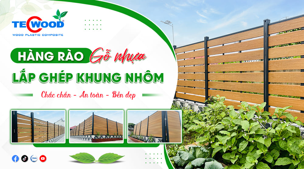 Top 10+ mẫu hàng rào giả gỗ đẹp cho biệt thự, nhà phố, resort