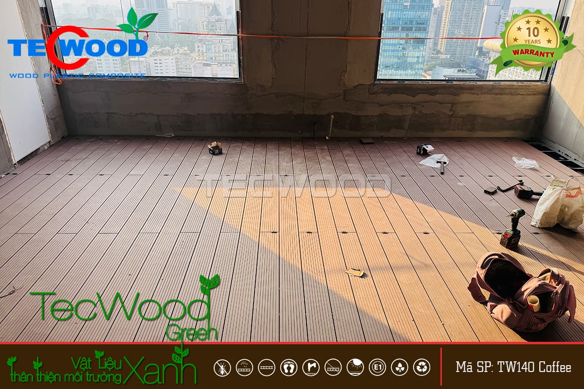 Công trình thi công sàn gỗ nhựa ngoài trời tại khách sạn Sheraton Quận 1 