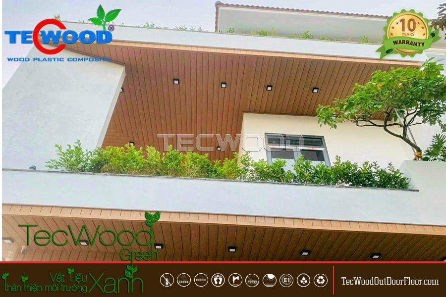 Thi công trần gỗ nhựa ngoài trời, vì sao nên chọn TecWood