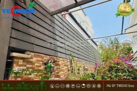Công trình hàng rào lắp ghép gỗ nhựa TecWood tại Phú Mỹ Hưng 